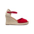 Zeppe rosse in tessuto con suola in corda 9 cm Lora Ferres, Donna, SKU w043000051, Immagine 0